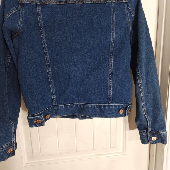 J Crew Mercantile Jean Jacket Womens Blue Denim Short Trucker Front Pockets S - Picture 11 of 11